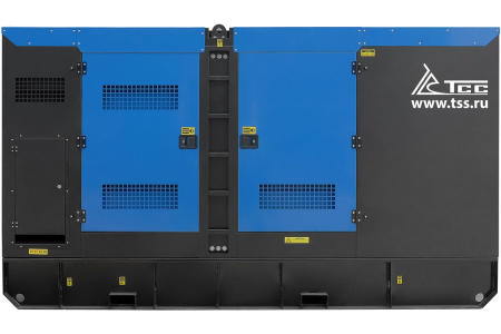 Дизельный генератор ТСС ЭД-250-Т400 с АВР в шумозащитном кожухе на прицепе фото