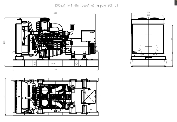 Дизельный генератор ТСС АД-544С-Т400-1РМ17 (Mecc Alte) 015106 стационарный фото