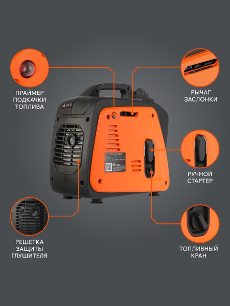 Бензиновый инверторный генератор PATRIOT GP 1000 i портативный фото
