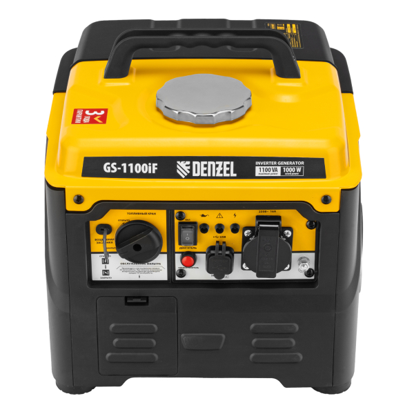 Бензиновый инверторный генератор DENZEL GS-1100iF для дома фото