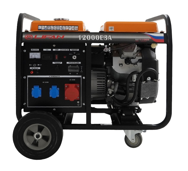 Бензиновый генератор Lifan 12000E3A переносной фото