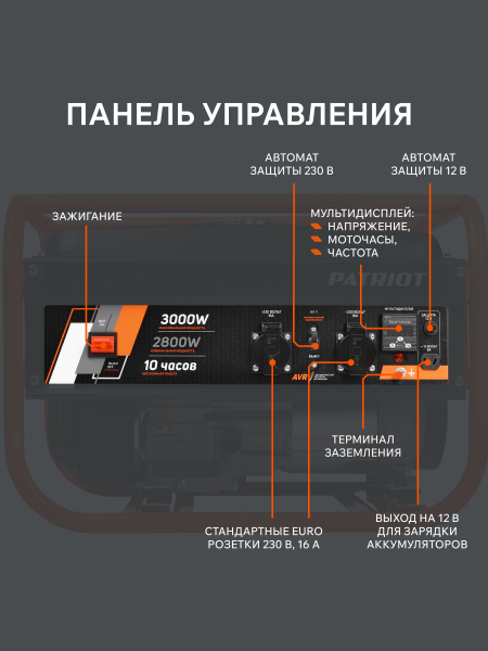 Бензиновый генератор PATRIOT GRS 3800 для дома фото