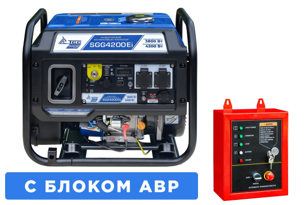 Бензиновый инверторный генератор ТСС SGG 4200Ei с блоком АВР стационарный фото