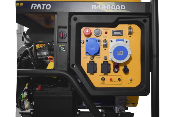 Бензиновый генератор RATO R19000D электростартер + колесный комплект промышленный фото