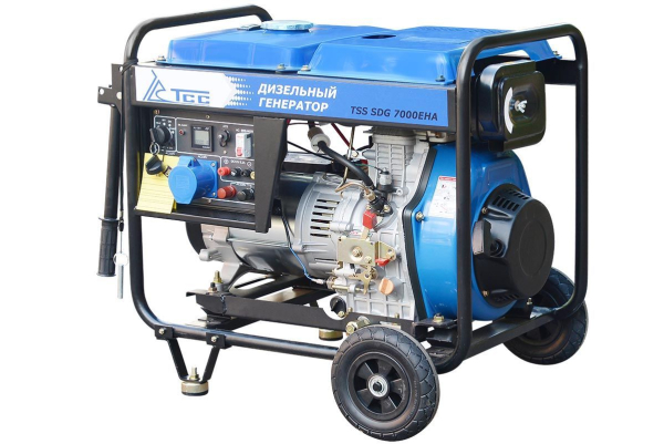 Дизельный генератор ТСС SDG 7000EHA в кожухе МК-2.1 034167 стационарный фото
