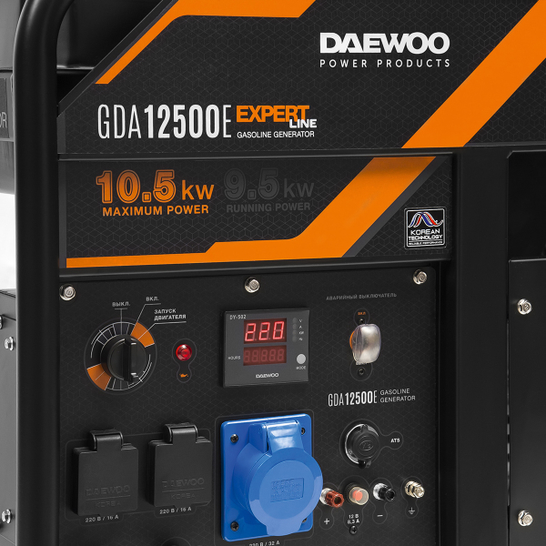 Бензиновый генератор DAEWOO GDA 12500E для гаража фото