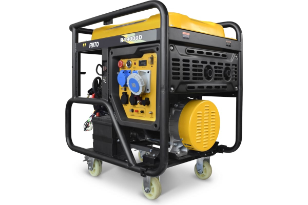 Бензиновый генератор RATO R19000D электростартер + колесный комплект промышленный фото