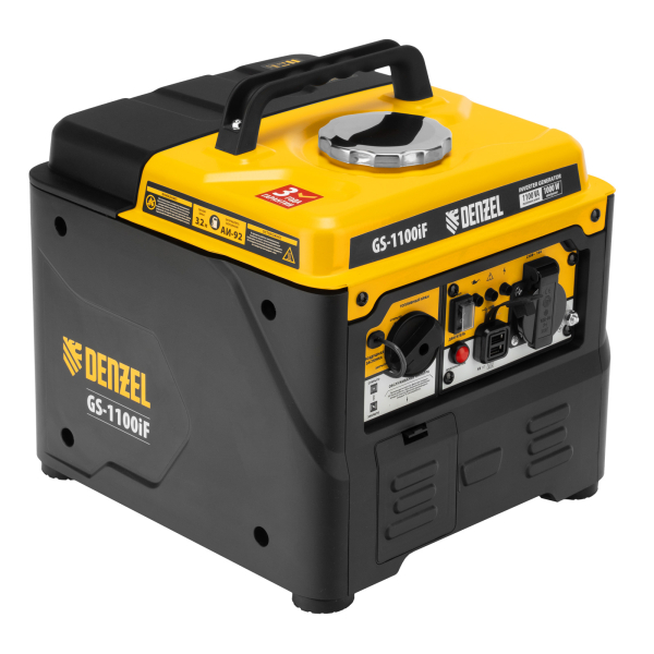 Бензиновый инверторный генератор DENZEL GS-1100iF для дома фото