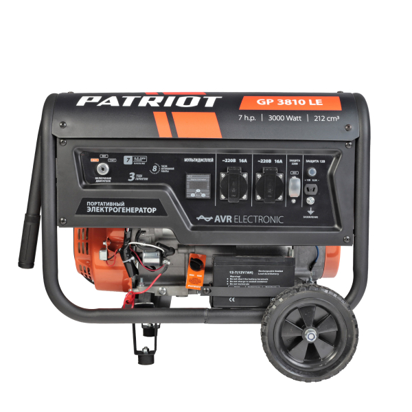 Бензиновый генератор PATRIOT GP 3810 LE для дома фото