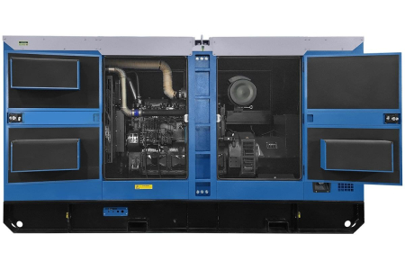 Дизельный генератор ТСС ЭД-200-Т400 с АВР в шумозащитном кожухе на прицепе фото