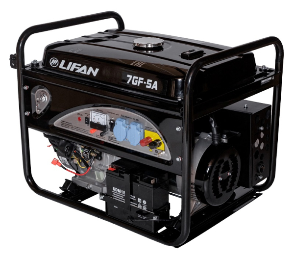 Бензиновый генератор Lifan 7 GF-5A (LF7500AE) 2-х тактный фото