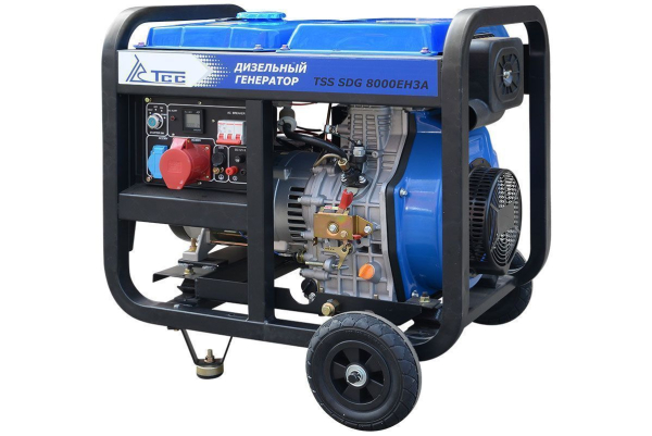 Дизельный генератор ТСС SDG 8000EH3A в кожухе МК-2.1 034170 стационарный фото