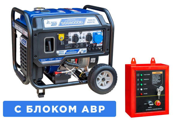Бензиновый инверторный генератор ТСС SGG 8000Ei с блоком АВР стационарный фото