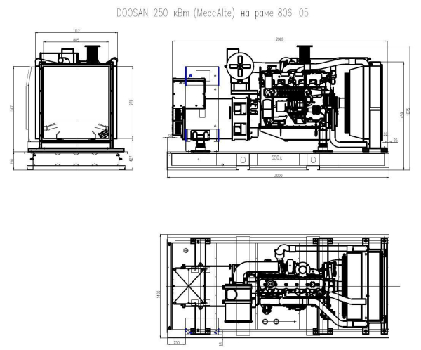 Дизельный генератор ТСС АД-240С-Т400-1РМ17 (Mecc Alte) 017569 стационарный фото