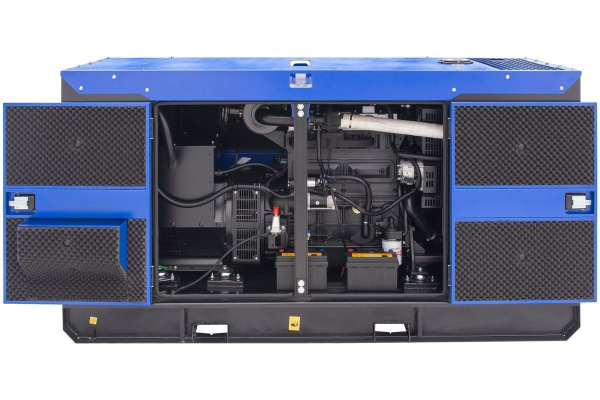 Дизельный генератор ТСС ЭД-40-Т400 с АВР в шумозащитном кожухе на прицепе 025350 промышленный фото