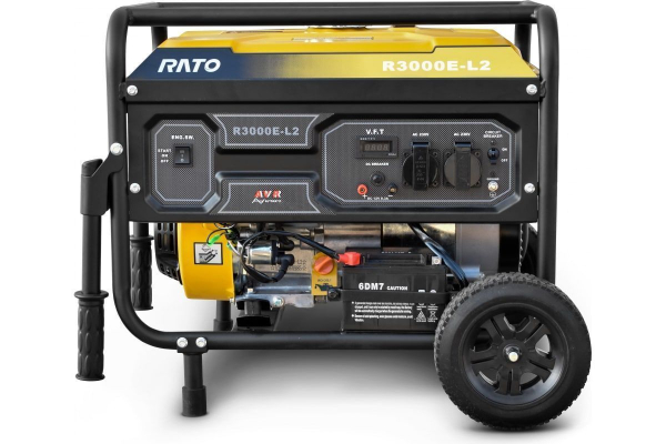 Бензиновый генератор RATO R3000E-L2W электростартер + колесный комплект 2-х тактный фото