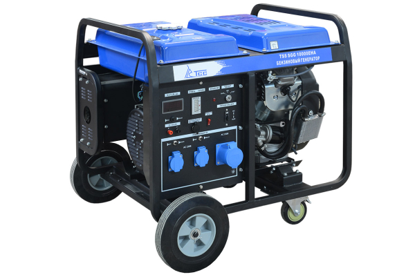 Бензиновый генератор ТСС SGG 10000EHA в кожухе МК-2.1 стационарный фото