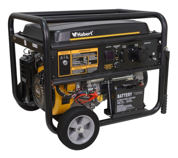 Бензиновый генератор Habert HT8000EB-ATS переносной фото